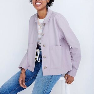 Madewell Lilac Lavender Cropped Chore Coat